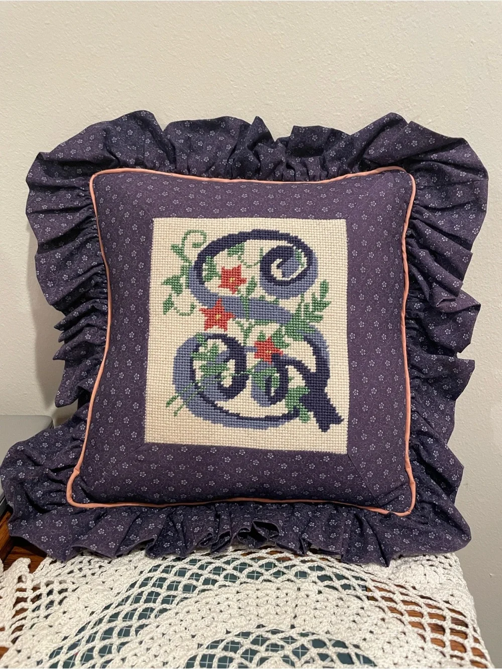 Beautiful Needlepoint Pillow